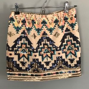 Sequin Mini Skirt